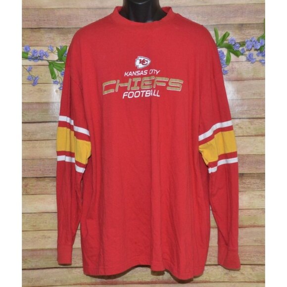 NFL Team Apparel Mens Kansas City Chiefs Football Long Sleeve T-Shirt Size 3XL - Picture 1 of 7